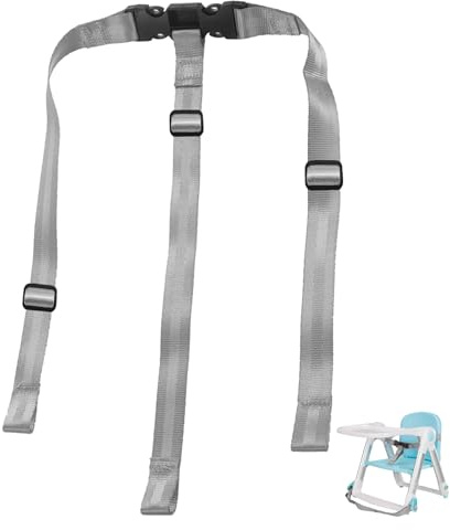 1 Pièces Harnais Enfant pour Sécurité, 3 Points Harnais Chaise Haute Bébé, Ceinture de Sécurité pour Enfant Poussette, Ceinture de Bébé Harnai, Universel et Réglable, Chaise Haute Sangles