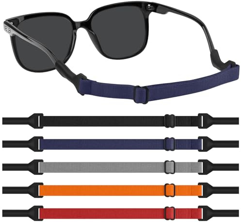 Amzpas Cordons Elastiques Pour Lunettes, Sangles Lunettes Antidérapantes Réglables, Cordon à Lunettes Elastique, Sport Nautique Corde à Lunette, pour Course à Pied, Randonnée Enfant, Hommes, Femmes