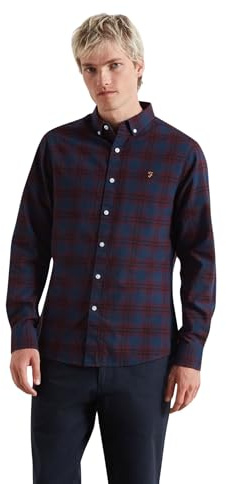 Farah Brewer Organic Check Manches Longues Homme