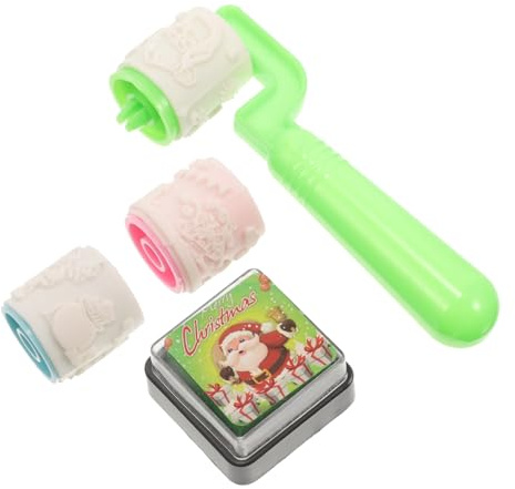 DOITOOL Navideños Infantiles Autoentintables Rodillo para Manualidades y Fiestas Regalo Educativo para Jardín de Infancia Color Aleatorio Color Aleatorio
