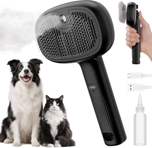 pecute Katzenbürste mit Dampf, Multifunktionale Katze Steamy Brush