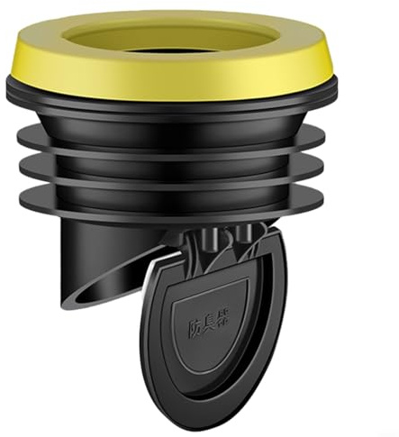 GANCEI Bride d'étanchéité pour clapet anti-retour en caoutchouc anti-refoulement anti-fuite pour toilettes (noir)