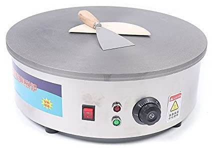 45 cm elektrische Crêpes-Pfanne, 3000 W Crêpes-Maker, Multifunktionaler Antihaftbeschichteter Pfannkuchen-Grill mit Temperaturregelung von 50 bis 300 °C Geeignet Haushalte, Restaurants und Imbissbuden