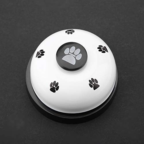 Tnfeeon Campanello Addestramento Cani, Dispositivo Interattivo per Vasino in Ferro, Design Compatto e Portatile per Comunicazione, Adatto Cani di Taglia Piccola e Media (White)