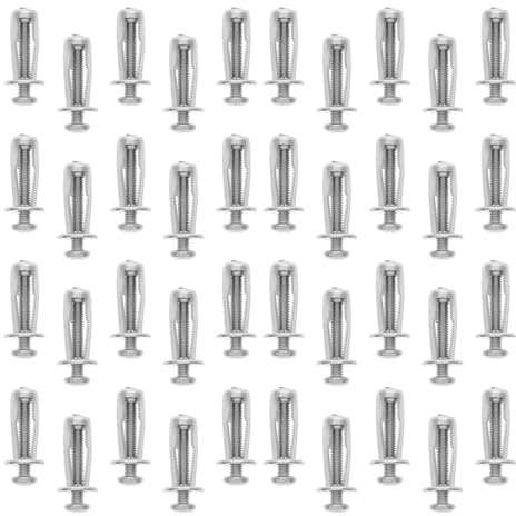 ARTSEWPLY Tuercas de Pétalo M4 X 25 MM 50 Piezas Pernos de Expansión Metálicos para Anclajes de Pared Tornillos de Anclaje para Paneles de Yeso Concreto y Superficies Blandas Fijación