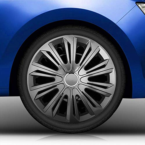 Autoteppich Stylers 15 15 Zoll Radkappen/Radzierblenden 006 Graphit (Farbe Graphit), passend für Fast alle Fahrzeugtypen (universal)