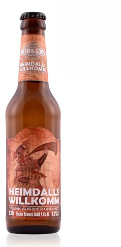 WACKEN BRAUEREI Metbier - HEIMDALLS WILLKOMM - 20 x 0,33 l Flasche | Beer of The Gods, Viking Craftbeer Set, Gift for Men, Wikinger Kraft Bier, Geschenk für Männer, Party, Festival, Heavy Metal