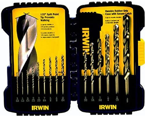 Irwin Tools IRWIN Drill Bit Set, Cobalt Alloy Steel, 15-Piece (316015)