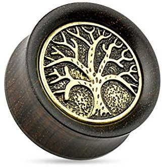 Tapsi´s Coolbodyart® Saddle Fit Plug Eben Holz Organic Lebens Baum 6mm