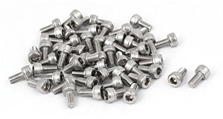 sourcing map 55 Stück M3x6mm Zylinderschrauben Gewinde 304 Edelstahl Innensechskantschraube Zylinder DIN912
