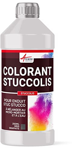 ARCANE INDUSTRIES Dose de Colorant, pour Enduit stuc, Stucco, venitien Colorant stuccolis - 250 ML Gris Graphite
