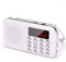 PRUNUS J-908 Poste Radio Portable AM/FM, Petite Radio Portable Rechargeable avec Batterie Rechargeable de 1200mAh, Transistor Radio avec éClairage de Secours, Mini USB/SD/AUX (Blanc)