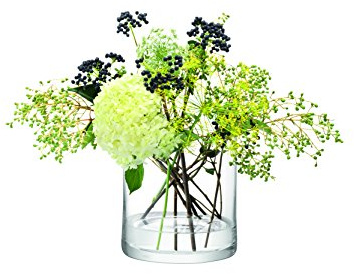LSA International Column Vase/Kerzenhalter, Glass, Clear, 17 cm x 17 cm x 17 cm