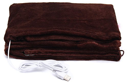 Alamor USB Powered Soft Beheizten Schal Electric Warming Heizung Decke Winter Pad - Kaffee