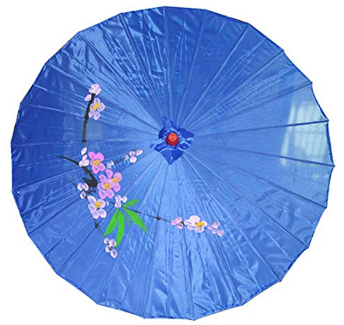 JapanBargain 2175, 22 Chinese Parasol Japanese Wagasa Sun Shade Umbrella Beach Umbrella for Cosplay Photography Dancing Wedding Party and Home Decoration, Kids Size, Dark Blue Color, Pack of 3