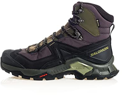 Salomon Quest Element GTX vattentäta vandringsskor för män, Svart djup ljus grön oliv natt - 44 2/3 EU