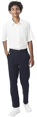 French Toast Men's Straight Fit Stretch Twill Chino Pant, Navy, 34X30