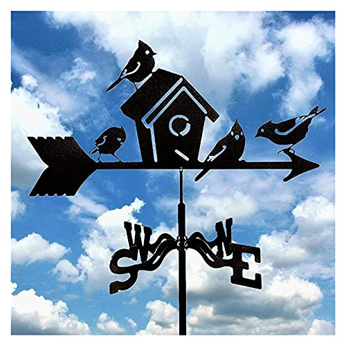 Auink Girouette en Acier Inoxydable pour Oiseaux, girouette créative, Outils de Mesure, girouette pour décoration de Cour de Jardin