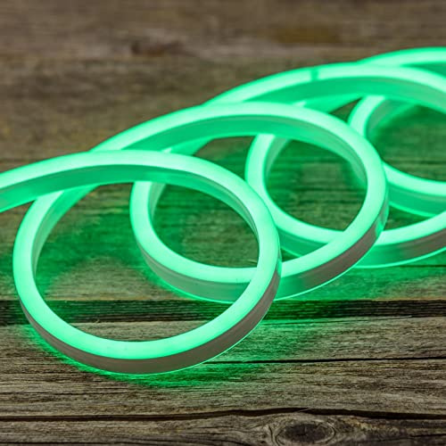 Magie di Natale Tubo luminoso a led effetto neon Bifacciale decorazione per interno ed esterno (720 Led - 6 mt, Luce Verde)