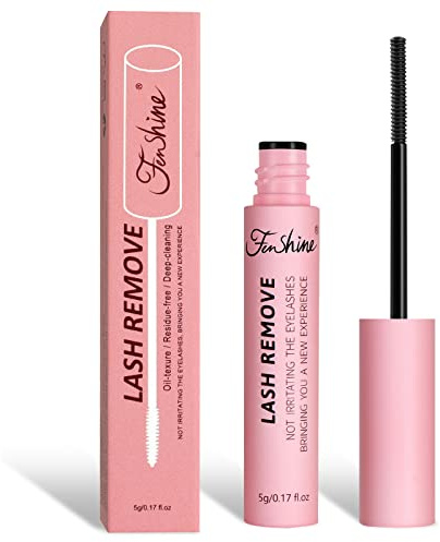 Fenshine Lash Remover, Cluster Lash Glue Remover, DIY Eyelash Extension Remover, Eyelash Glue Remover for False Eyelashes Self-Use Gentle Soothing Non-Irritating Eye Cleanser Oil (5g, Lash Remover)