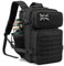 QT&QY 25L Military Tactical Backpacks For men Survival Army Laser cut Molle Daypack small EDC Bug Out Bag Gym Rucksack With Dual Cup Holders medical Rucksack Black