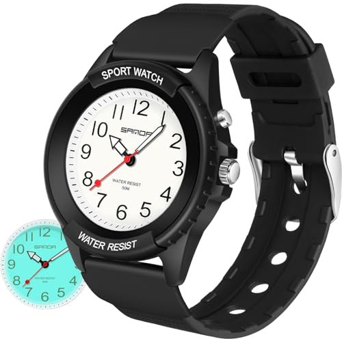 findtime Women's Sport Watch Waterproof Analogue Ladies Watches Luminous Outdoor Wrist Watch Simple Dress Watch for Women Teenager Girls Black White Blue Green Purple Pink
