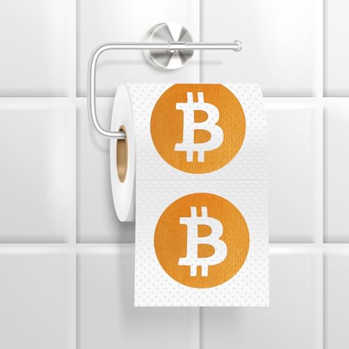 Lustiges Klopapier, Bitcoin Geschenke, Toilettenpapier lustig, Klopapier lustig bedruckt
