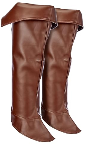 TrendandStylez Stiefelstulpen, braun in Einheitsgröße, Zubehör für Kostüme, Pirat, Musketier, Mittelalter