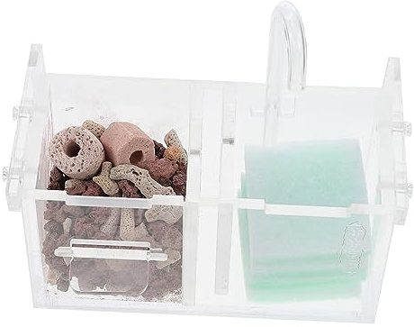 Kisangel 1juego Caja De Filtración Acrílica para Acuario Filtro Externo Transparente Limpiador De Agua para Peceras Diseño Colgante y Silencioso para Acuarios Domésticos y Comerciales