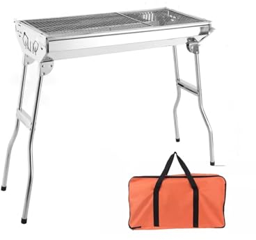 Picknick-Grill Tragbarer, zusammenklappbarer Grillständer aus Edelstahl for Camping und Outdoor, Carbon-Ofen kleiner Grill