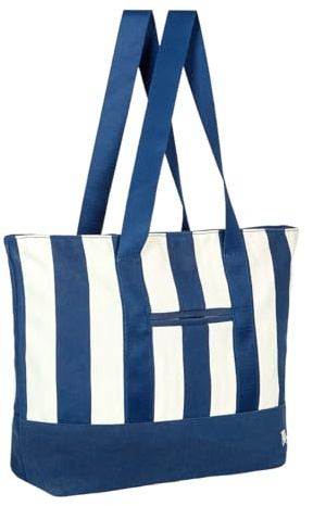 Dock & Bay Canvas Strandtasche - Große Sommer Strandtasche mit Reißverschluss - Umhängetasche mit Tragegriff für Reise, Urlaub, Strand - Trägt bis zu 15kg, Wasserdicht - 100% recycelte Materialien