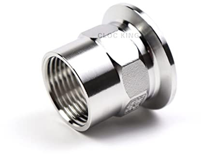 JUANZD 1/2 3/4 1 1-1/4 1-1/2 2 (DN15-DN50) SS304 Stainless Steel Sanitary Female Hex Ferrule Pipe Fitting Tri Clamp Type(DN40 to Ferrule 64)