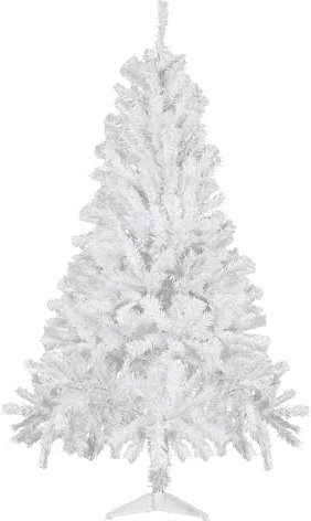 CCLIFE Albero di Natale Piccolo Slim, Albero con Aghi di Pino, 180 cm, Bianco, 600 Rami, Cushhom