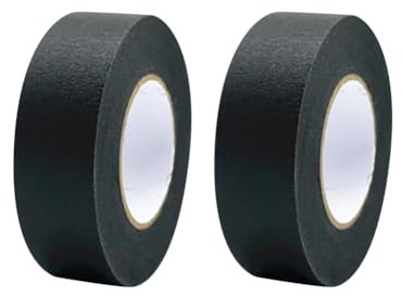FSSTUD Lot de 2 rouleaux de ruban de masquage auto-adhésif à faible adhérence - 10 mm x 50 m - Ruban de décoration inscriptible - Ruban de masquage de peinture de voiture - Ruban de peinture tout