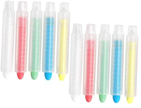 VILLCASE 10er-pack Wasserlösliche Kreiden Staubkreide Für Tafelkreide Bleistifte Für Lehrer Vorschulkinder Grundschüler Zufällige Farbe