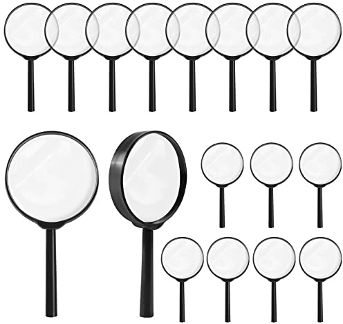 Lupen Kinder Kinder Lupe 32 Stück Kleine Mini Lupe Schwarze 5X | Lupe für Kinder, Dedektiv Geburtstag Deko set, Lupe Schulklasse, Kindergeburtstag, Klassenlesung ChierLyn