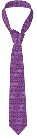 Anceky Corbata de hombre color fucsia. Corbatas de primera calidad con estampados clásicos, perfectas para negocios, bodas y eventos formales.