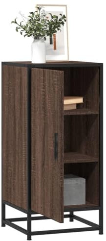 Xichuzi Sideboard Braun Eichen-Optik 35,5x35x76 cm Holzwerkstoff Metall, Kommode Schlafzimmer, Kommoden & Sideboards, Wohnzimmerschrank, Flur Kommode, Zimmer Möbel - 848943