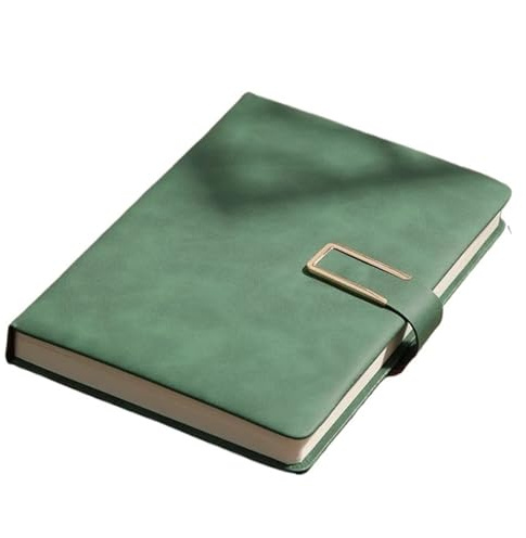 LXIEWRQV Notizbuch Softcover Vintage-Notizbuch aus Leder im A5-Format mit personalisiertem Softcover – perfekt for Geschäftstreffen und den Studentenalltag(Green)