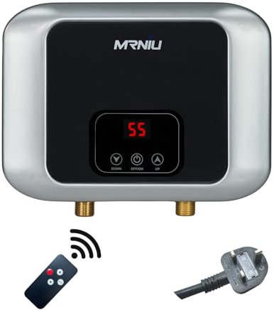 220V Electric Instant Tankless Water Heater 3000W Wall-Mounted Electric Heaters for Bathroom Hot Water Shower and Home Kitchen Under Sink