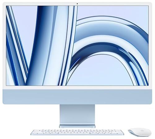 2023 Apple iMac with Apple M3 processor (24 inches, 8-core processor) blue (Renewed)