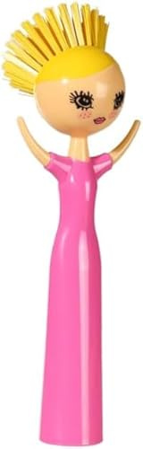Spülbürste 23 cm lustige Frau bunt Reinigungsbürste (Farbe wählbar) (pink)