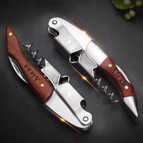 Abridor De Vino Tinto Personalizado, Abridor Personalizado Para Camareros De Bares Y Restaurantes, Regalos Para Amantes Del Vino
