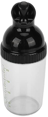 ZPSHYD Shaker à salade 200 ml, BPA anti-fuite avec couvercle, idéal pour les sauces et les boissons, fournitures de cuisine Noir