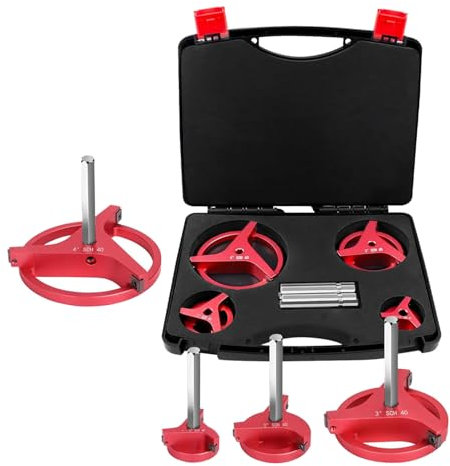 Ausla Kit Svasatore per Tubi 4PZ con 3 Inserti Carburo Quadrati per Tubi PVC CPVC ABS PP PE 1 1/2in 2in 3in 4in