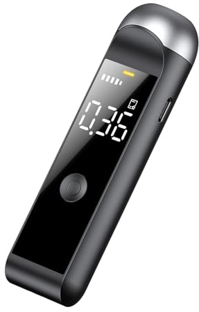 ZBK Breathalyser,Test d'alcool d'écran LCD numérique portable,Testeur d'alcool de respiration avec USB-C rechargeable,Analyseurs de respiration de taille de poche pour les tests à domicile, personnels