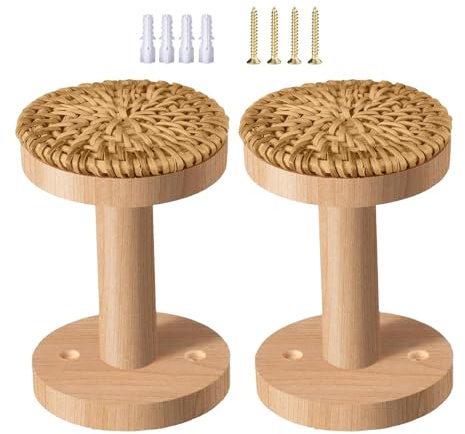 Boho Sujetacortinas Tejidos A Mano Ganchos De Pared Tejidos A Mano Para | 2 Piezas De Alzapaños Tejidos A Mano Para El Hogar, Dormitorio, Salón, Comedor, Cafetería, Baño, Balcón, Oficina