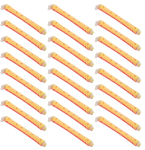 SOESFOUFU Juego de 24 Varillas para Permanente Ondas Frías sin Calor, Rizador de Cabello de Plástico para Crear Rizos Bonitos en Casa, Kit de Peluquería DIY