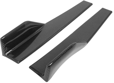 para Ford para Mustang GT para Shelby GT500 2000-2022 Faldón Lateral Universal para Coche Protector Guardabarros Kit Carrocería Alerón JUNOOS(Carbon Look)