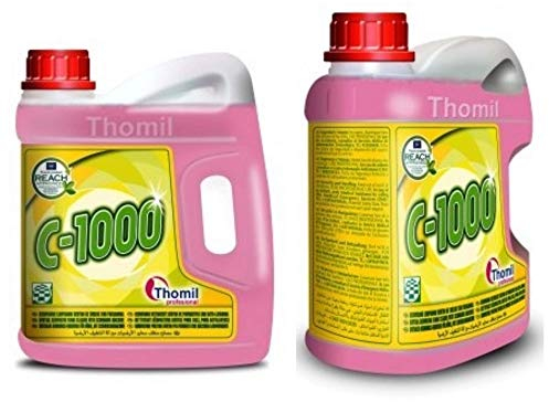 Thomil C-1000 RENOVADOR Limpiador Neutro DE Suelos con FREGADORA. Envase 4l